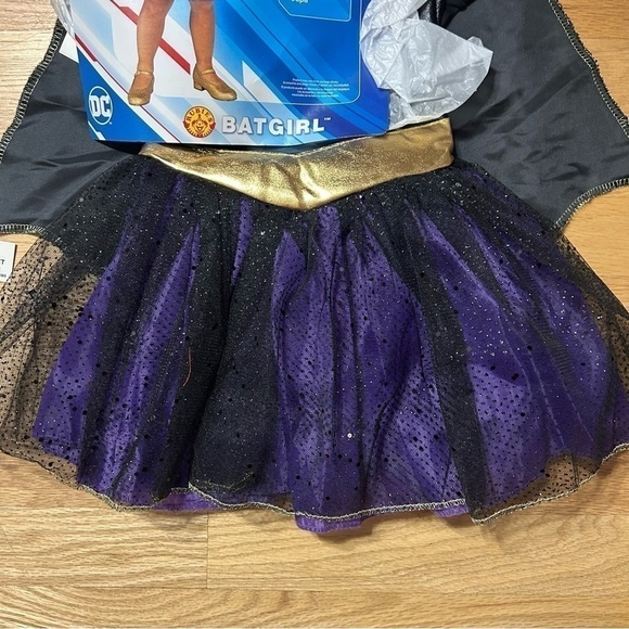 Batman Batgirl Costume NEW Black Purple Kids Halloween 4T Dress Tutu Cape - Picture 6 of 6